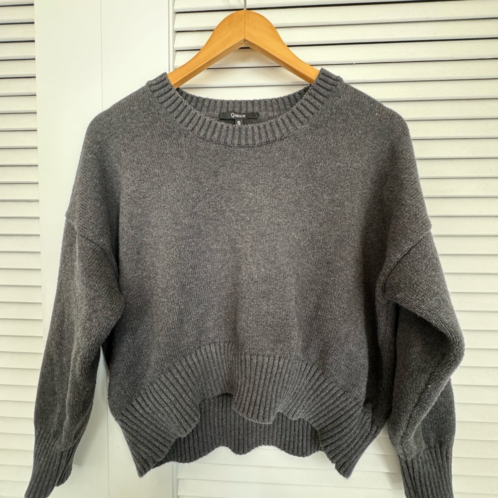 Quince 100% Organic Cotton Boyfriend Crew Sweater